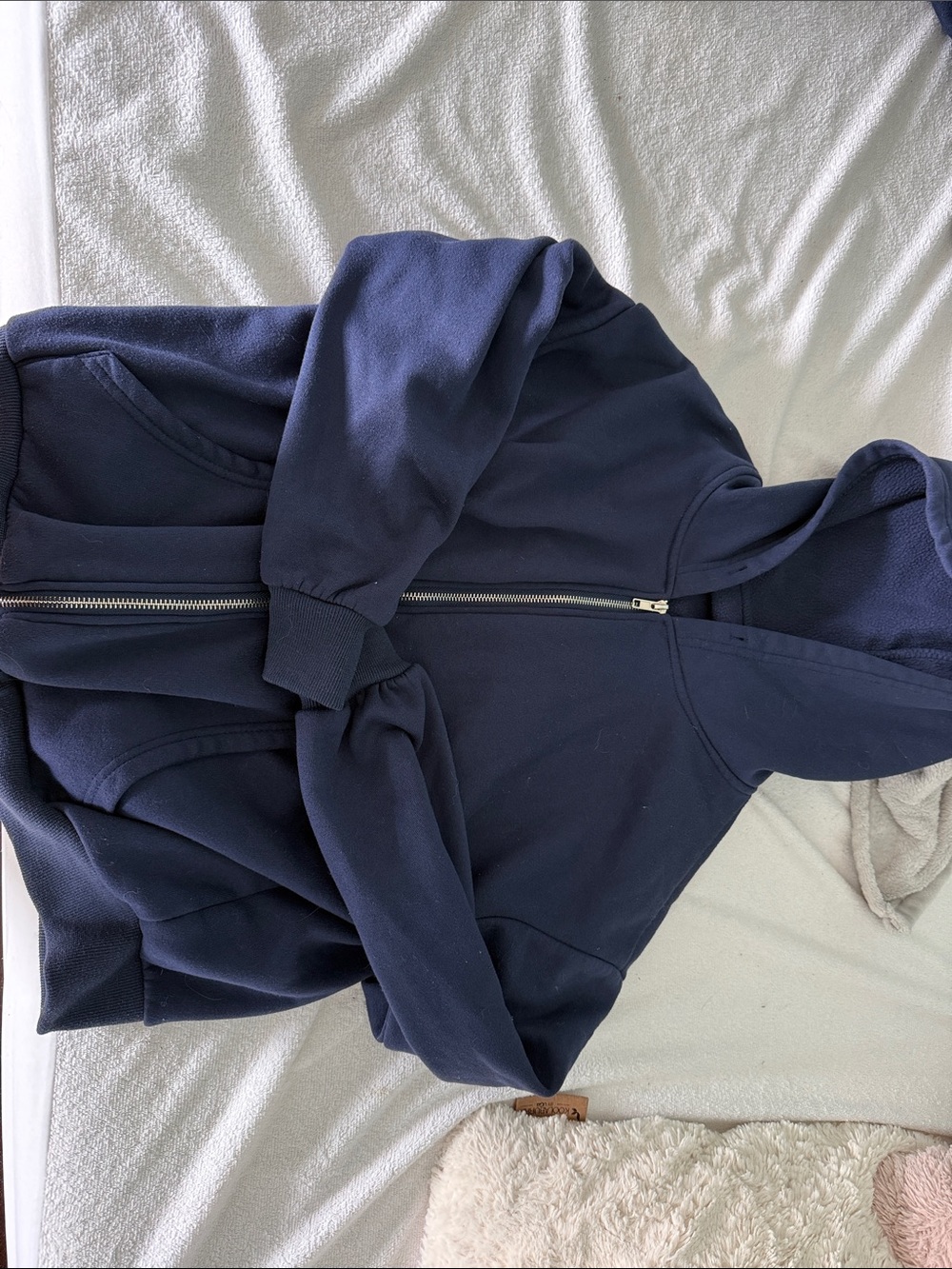 Navy Women's Zip-Up Hoodie Jacket